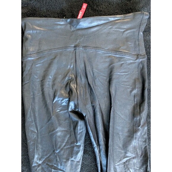 Spanx Leather Look Wet Compression Shaping Leggings Slimming Grunge Fairygoth - Picture 10 of 10
